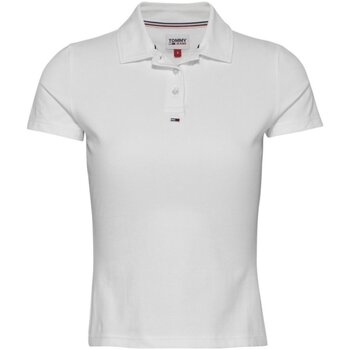 tekstylia Damskie T-shirty i Koszulki polo Tommy Jeans DW0DW15847 Biały