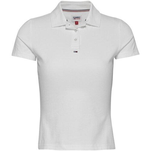 tekstylia Damskie T-shirty i Koszulki polo Tommy Jeans DW0DW15847 Biały