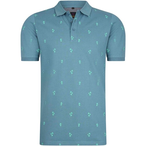 tekstylia Męskie Koszulki polo z krótkim rękawem Mario Russo Polo Palm Tree Niebieski