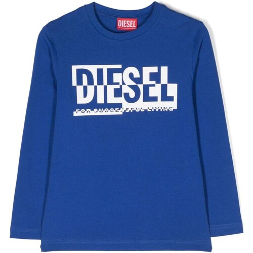 tekstylia Chłopiec T-shirty z krótkim rękawem Diesel J01535-00YI9 Niebieski