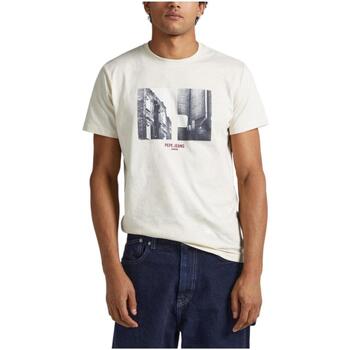tekstylia Męskie T-shirty z krótkim rękawem Pepe jeans  Beżowy