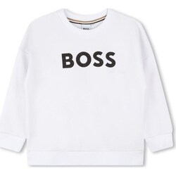 tekstylia Chłopiec Bluzy BOSS J25Q16 Biały