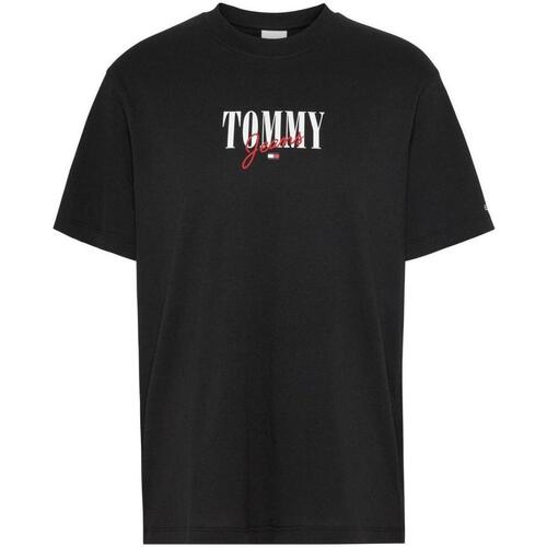 tekstylia Damskie T-shirty z krótkim rękawem Tommy Hilfiger  Czarny