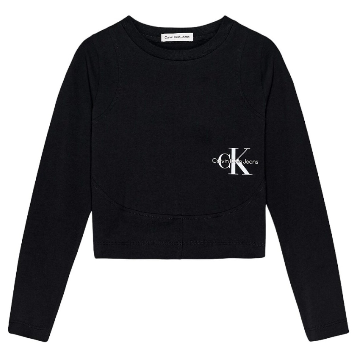 tekstylia Dziewczynka T-shirty z krótkim rękawem Calvin Klein Jeans IG0IG02104 Czarny