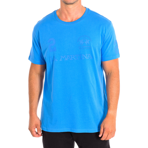 tekstylia Męskie T-shirty z krótkim rękawem La Martina TMR309-JS206-07205 Niebieski