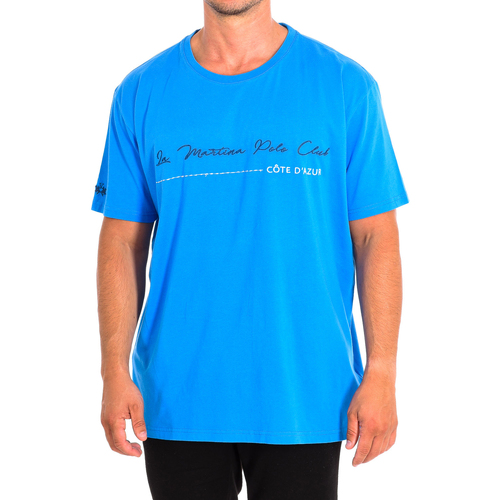 tekstylia Męskie T-shirty z krótkim rękawem La Martina TMR310-JS206-07205 Niebieski