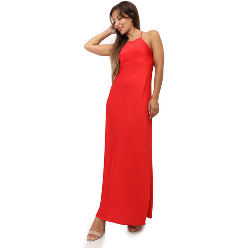 tekstylia Damskie Sukienki La Modeuse 67467_P156564 Czerwony