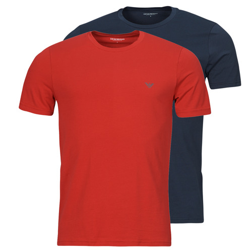 tekstylia Męskie T-shirty z krótkim rękawem Emporio Armani ENDURANCE X2 Marine / Czerwony