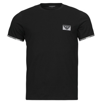 tekstylia Męskie T-shirty z krótkim rękawem Emporio Armani PIPING LOGOBANG Czarny