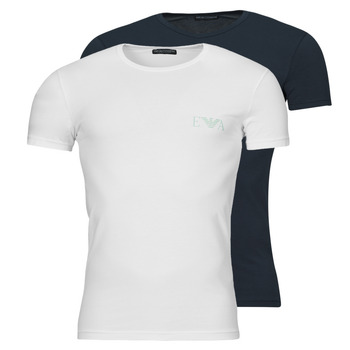 tekstylia Męskie T-shirty z krótkim rękawem Emporio Armani BOLD MONOGRAM X2 Biały / Marine