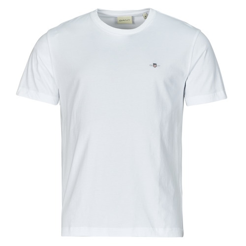 tekstylia Męskie T-shirty z krótkim rękawem Gant REG SHIELD SS T-SHIRT Biały