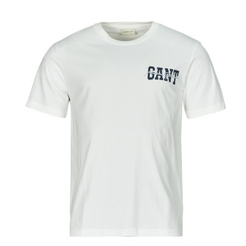 tekstylia Męskie T-shirty z krótkim rękawem Gant ARCH SCRIPT SS T-SHIRT Biały