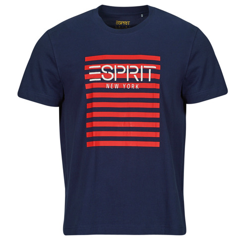 tekstylia Męskie T-shirty z krótkim rękawem Esprit OCS LOGO STRIPE Marine