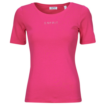 tekstylia Damskie T-shirty z krótkim rękawem Esprit TSHIRT SL Różowy