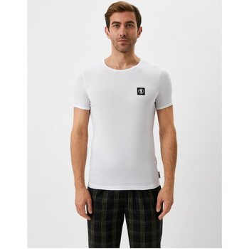 tekstylia Męskie T-shirty z krótkim rękawem Bikkembergs BKK1UTS07SI Biały