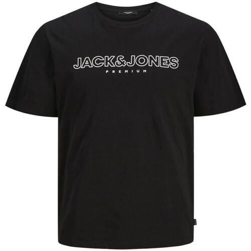 tekstylia Męskie T-shirty z krótkim rękawem Jack & Jones  Czarny