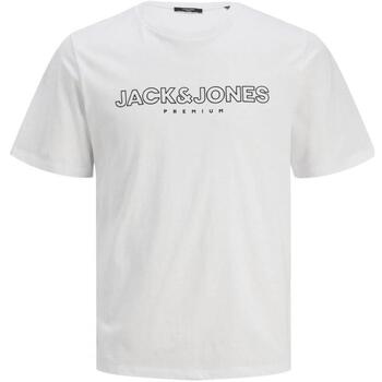 tekstylia Męskie T-shirty z krótkim rękawem Jack & Jones  Biały