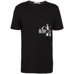 tekstylia Męskie T-shirty z krótkim rękawem Calvin Klein Jeans  Czarny