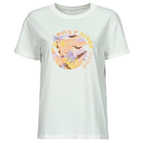 tekstylia Damskie T-shirty z krótkim rękawem Roxy SUMMER FUN B Biały