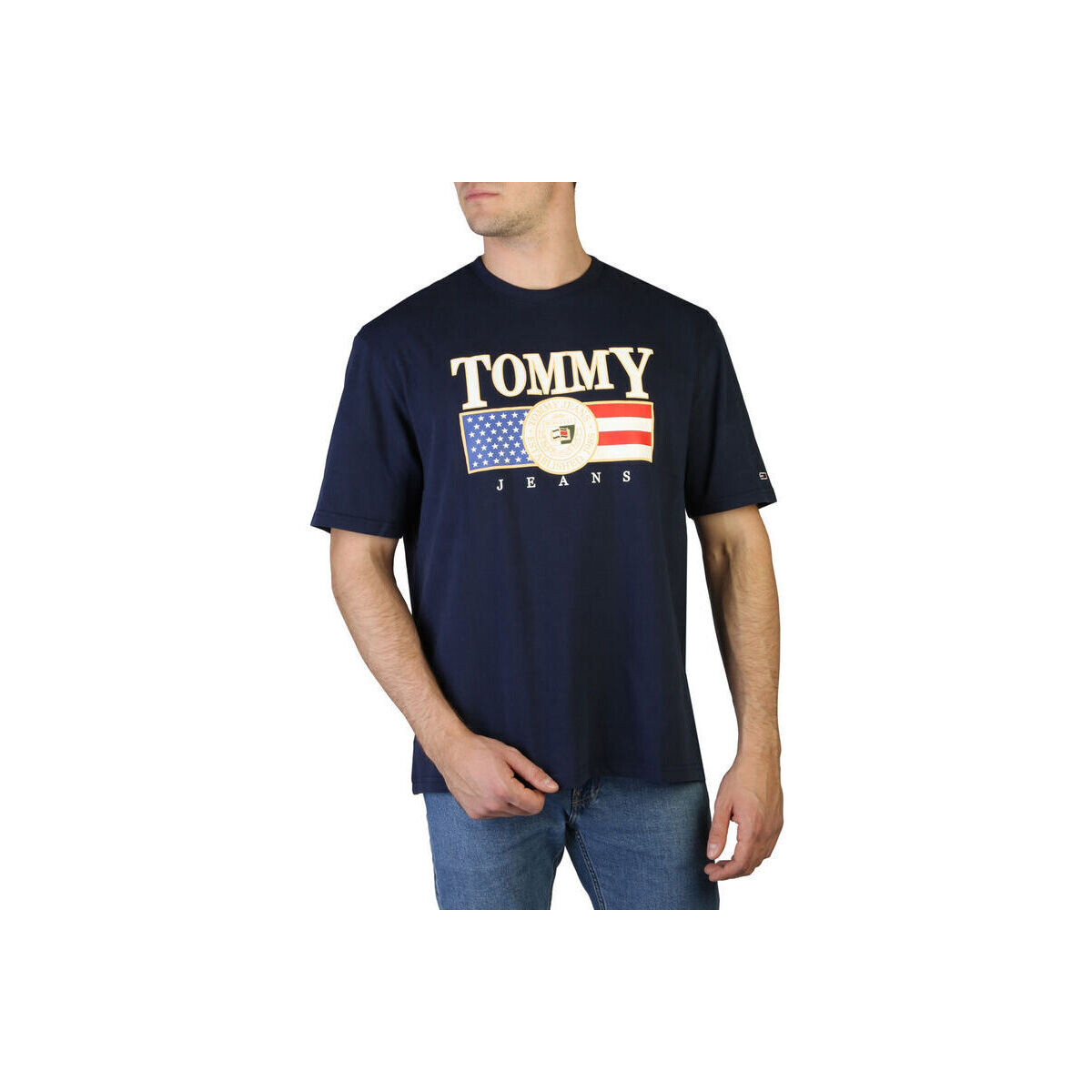 tekstylia Męskie T-shirty z krótkim rękawem Tommy Hilfiger - dm0dm15660 Niebieski