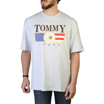 tekstylia Męskie T-shirty z krótkim rękawem Tommy Hilfiger - dm0dm15660 Szary