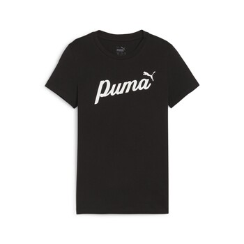 tekstylia Dziewczynka T-shirty z krótkim rękawem Puma ESS BLOSSOM TEE Czarny