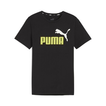 tekstylia Chłopiec T-shirty z krótkim rękawem Puma ESS+ 2 COL LOGO TEE B Czarny