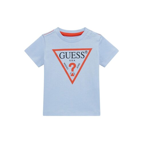 tekstylia Chłopiec T-shirty z krótkim rękawem Guess L73I55 Niebieski