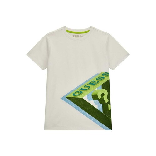 tekstylia Chłopiec T-shirty z krótkim rękawem Guess L4RI00 Biały