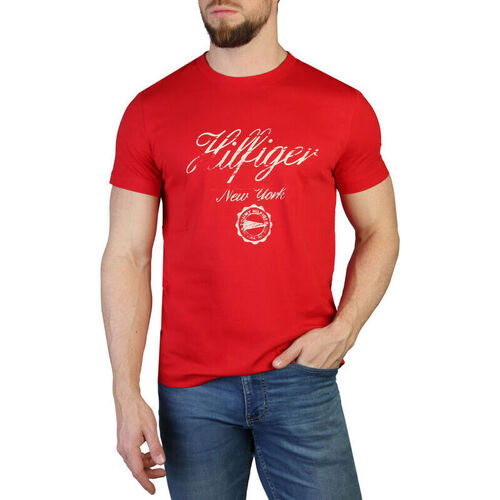 tekstylia Męskie T-shirty z krótkim rękawem Tommy Hilfiger - mw0mw30040 Czerwony