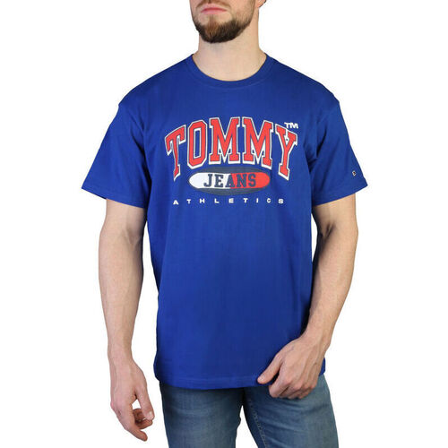 tekstylia Męskie T-shirty z krótkim rękawem Tommy Hilfiger - dm0dm16407 Niebieski