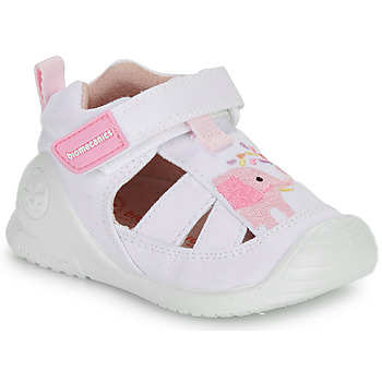 Buty Dziewczynka Sandały Biomecanics SANDALIA ELEFANTE Biały / Różowy