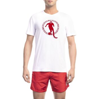 tekstylia Męskie T-shirty z krótkim rękawem Bikkembergs - bkk1mts02 Biały