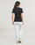 tekstylia Damskie T-shirty z krótkim rękawem Calvin Klein Jeans MONOLOGO SLIM TEE Czarny