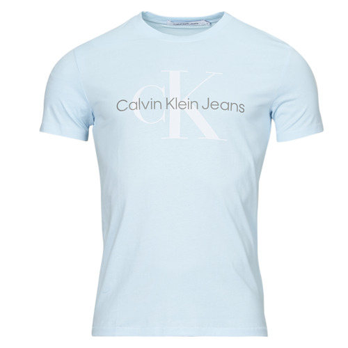 tekstylia Męskie T-shirty z krótkim rękawem Calvin Klein Jeans SEASONAL MONOLOGO TEE Niebieski