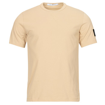 tekstylia Męskie T-shirty z krótkim rękawem Calvin Klein Jeans BADGE REGULAR TEE Beżowy