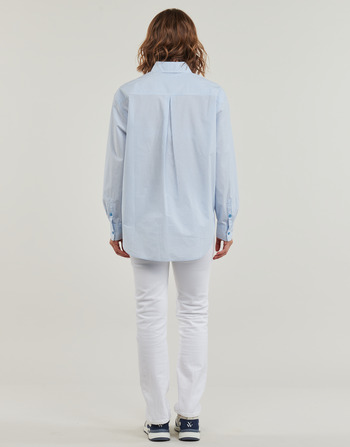 Calvin Klein Jeans WOVEN LABEL RELAXED SHIRT Niebieski