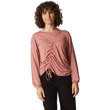 tekstylia Damskie Bluzy Skfk T-Shirt Bezi - Vintage Rose Różowy