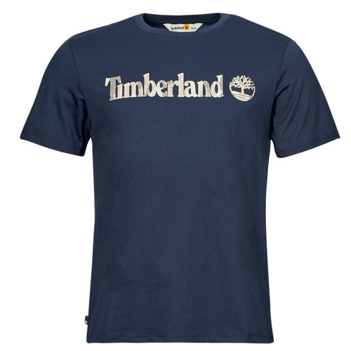 tekstylia Męskie T-shirty z krótkim rękawem Timberland Camo Linear Logo Short Sleeve Tee Marine