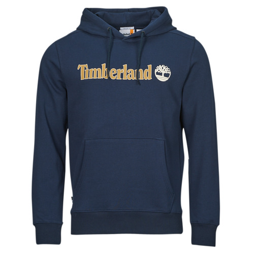 tekstylia Męskie Bluzy Timberland Linear Logo Hoodie Marine