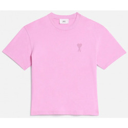 tekstylia Męskie T-shirty i Koszulki polo Ami Paris T SHIRT UTS004.726 Różowy