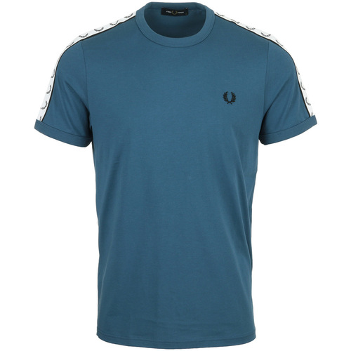 tekstylia Męskie T-shirty z krótkim rękawem Fred Perry Taped Ringer Tee-Shirt Niebieski
