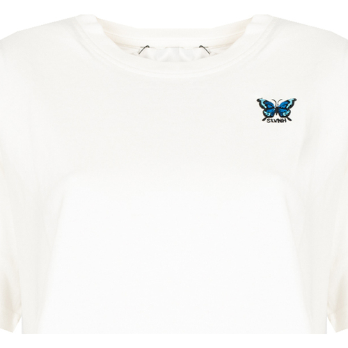 tekstylia Damskie T-shirty z krótkim rękawem Silvian Heach PGP22373TS | Kaisa Biały