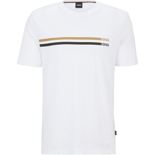 tekstylia Męskie T-shirty z krótkim rękawem BOSS  Biały