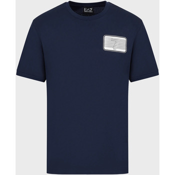 tekstylia Męskie T-shirty z krótkim rękawem Emporio Armani  Niebieski