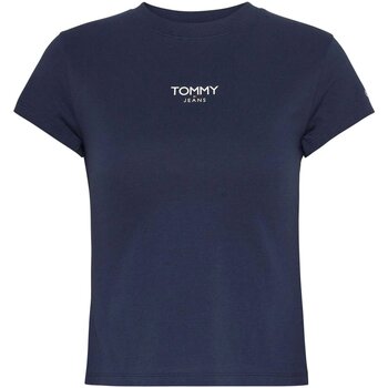 tekstylia Damskie T-shirty i Koszulki polo Tommy Jeans DW0DW16435 Niebieski