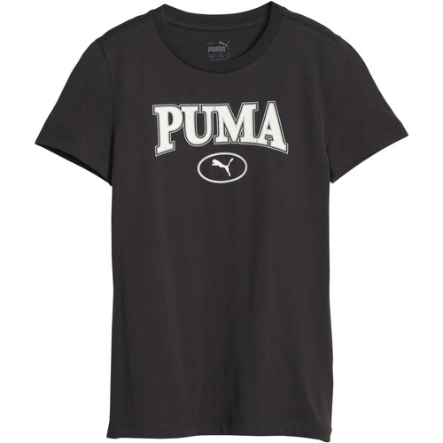 tekstylia Dziewczynka T-shirty z krótkim rękawem Puma 219619 Czarny