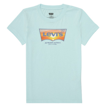 Levi's SUNSET BATWING TEE Niebieski / Pomarańczowy