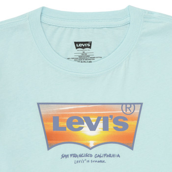 Levi's SUNSET BATWING TEE Niebieski / Pomarańczowy