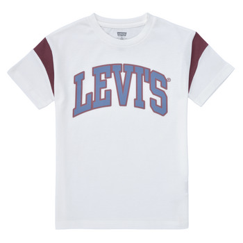 tekstylia Chłopiec T-shirty z krótkim rękawem Levi's LEVI'S PREP SPORT TEE Biały / Niebieski / Czerwony
